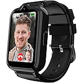 Citfis 4G Kids Smart Watch Boys with GPS Tracker, Kids Cell Phone Watch with Video & Voice Calling Texting Alarm SOS Calculator Pedometer Camera School Mode Math Game(Black)