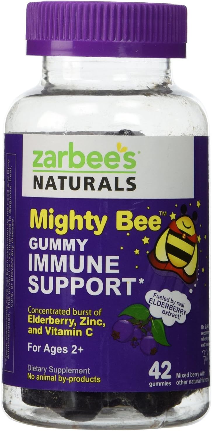 Pack of 2 - Zarbees Mighty Bee Gummy - Elderberry - 42 ct