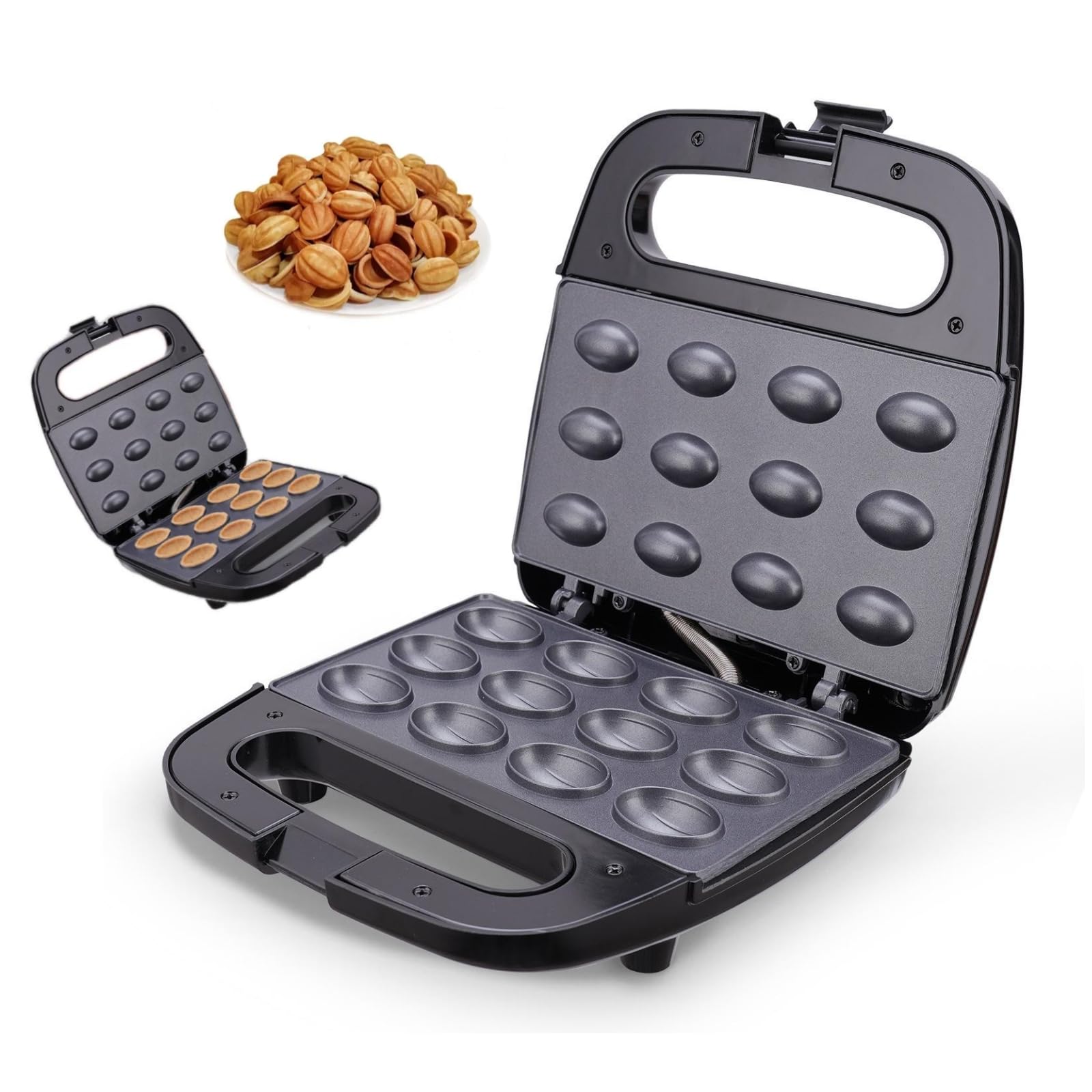 Photo 1 of Walnut Cookie Maker 12 Holes Mold Maker Electric Walnut Cake Maker Mini Nut Waffle Bread Machine Sandwich Iron,Toaster Baking Breakfast Pan