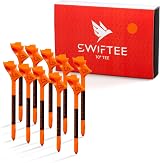 SWIFTEE Premium 10 Degree Golf Tees for Driver or Iron Pack of 10 (Orange) 83mm view 1
