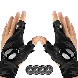 Mylivell LED Flashlight Gloves, Gifts for