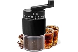 MATRJESTICE Manual Coffee Grinder with Ceramic Burr, 40g Capacity,35 Adjustable Settings,Portable Hand Mill for Espresso, French Press, Drip,Pour Over,Cold Brew,Compact and Quiet for Home Use