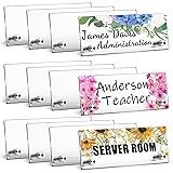 Chunful 6 Pcs Personalized Desk Name Plate Clear