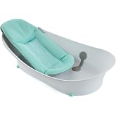 Contours Oasis 4-in-1 Baby Bathtub, Portable Infant Bath Seat | For Newborn to Toddler Support, Mint, Includes Quick-Dry Mesh Pad, Non-Slip Base
