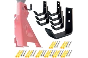 Aucuqu 8 Packs Jack Stands Wall Mount Organizer, Heavy Duty Stainless Steel Holder Hook Fits 2 & 3 & 4 Ton Jack Stands