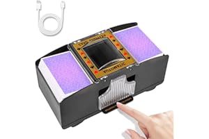 FEIERYA Automatic Card Shuffler 2 Deck,Battery-Operated/USB UNO Poker Shuffler,Playing Card Shuffler for Home Card Game,Travel