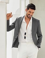 COOFANDY Men's Casual Blazer Two Button Lightweight