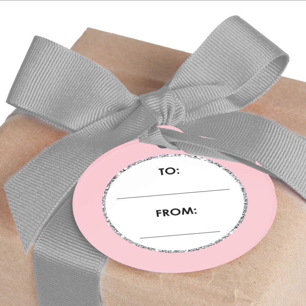 Big Dot of Happiness Pink Winter Wonderland - Holiday Snowflake to and from Favor Gift Tags (Set of 20): Health & Personal Care