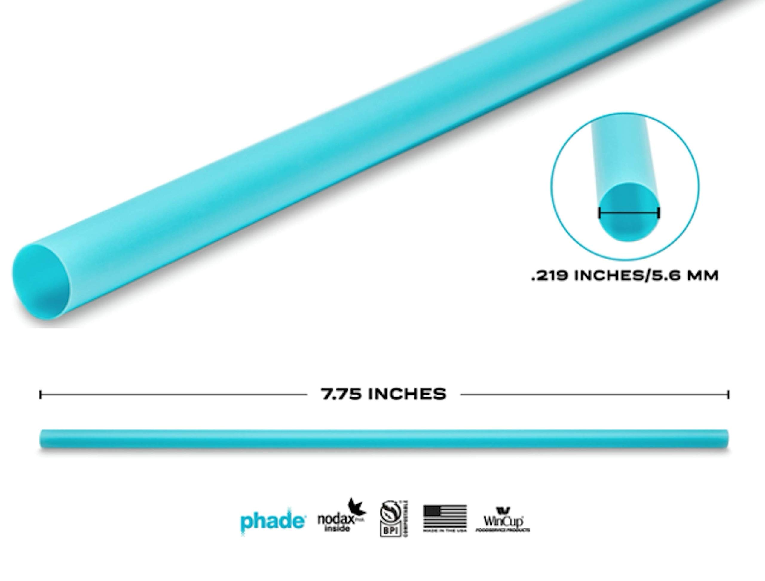 phade Eco-Friendly 7.75" 375 Count Jumbo Drinking Straws - Sustainable Marine Biodegradable Compostable Individually Wrapped, 1 Pack - Image 4