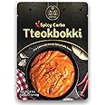Unha's Korean Creamy Spicy Carbonara Tteokbokki 8.8oz – Instant Rice Cakes with Sauce, Ready in 3 Minutes, Serves 2 – Fusion K-Food Meal, Easy Korean Snack – Product of Korea