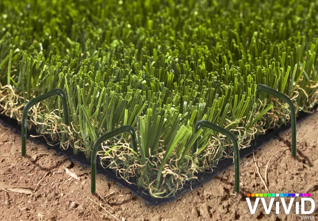 100 Pack VViViD Stainless Steel HeavyDuty Landscape Staples for Artificial Grass Turf Mat and