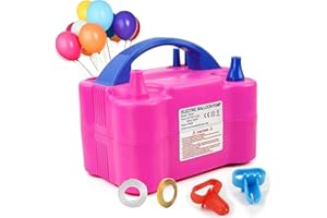 HFLYJPYW Electric Air Balloon Pump, Portable Dual Nozzle Electric Balloon Inflator/Blower for Party Decoration,Used to Quickly Fill Balloons - 110V 600W