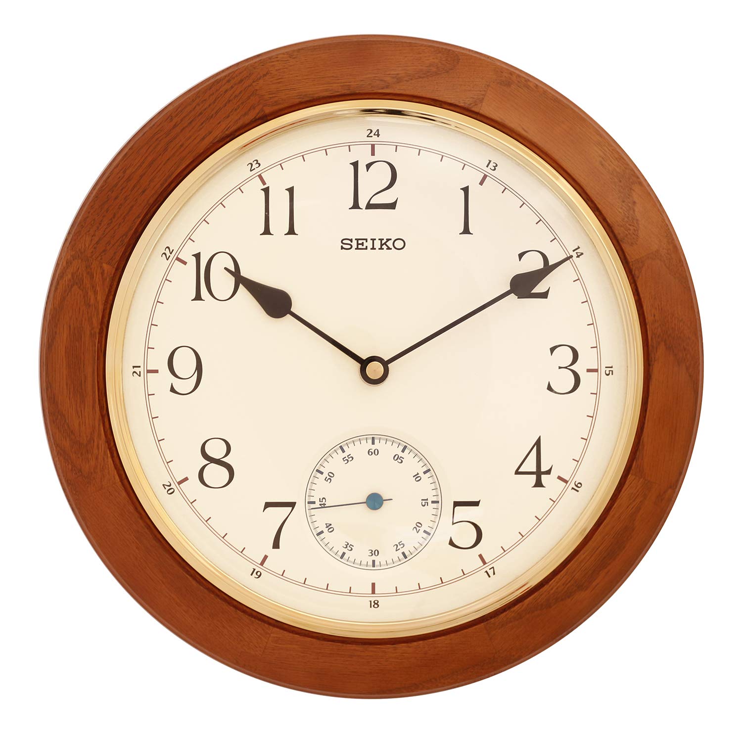 Buy Seiko Brown Wooden Wall Clock QXA432B(30 X 30 cm) Online at Low