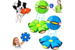 RADRUNE Magic Ball, Magic Bouncing Balls, Pop up Ball, Portable Toy Bouncy Balls, Outdoor Interactive Pop-Up Transform Toys, with 6 Light