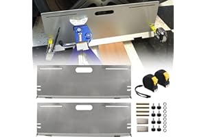 RULLINE Stainless Steel Wheel Alignment Tool Plates, 2-Pack Toe Alignment Tool with Tape Measures, Magnetic Slots, and Hanging Holes for Easy Storage - Suitable for Cars, Trucks, SUVs, and Vehicles