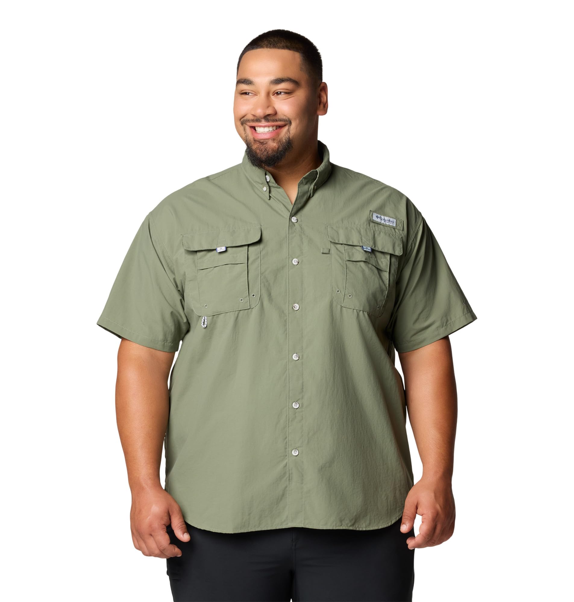 Columbia Mens PFG Bahama II Short Sleeve Fishing Shirt, Cypress, 4X Image Columbia Mens PFG Bahama II Short Sleeve Fishing Shirt, Cypress, 4X Image
