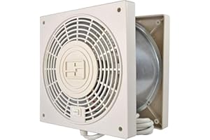 Suncourt TW408 ThruWall Room to Room Transfer Fan, Quiet 2-Speed Wall Mounted Plug-in Fan with 10 Foot Power Cord and Installation Kit