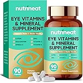 NutriNeat Lutein Eye Vitamins Supplement (90 Capsules), Luteins for Eyes with Vitamin C & E, Zinc & Copper, Lutein and Zeaxanthin Supplements for Men & Women, Dietary Supplements Support Eye Health