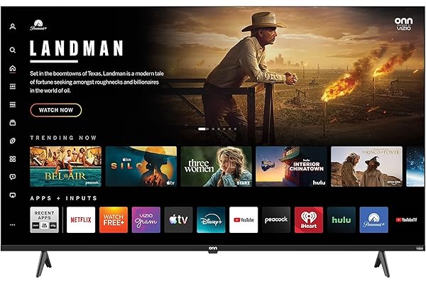 VIZIO Onn 43S4V1 43" Class 4K (2160p) Powered Smart TV, Ultra HD Streaming, & Compatible with Apple AirPlay, Google Home, and Alexa (Renewed)