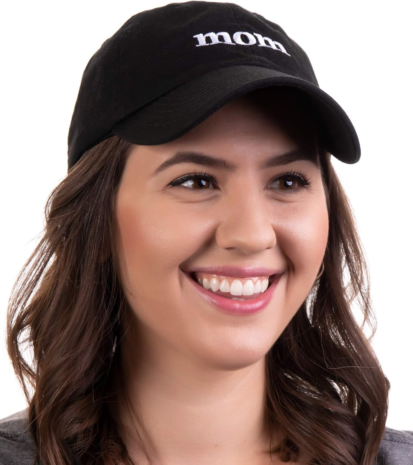 Mom Hat | Cute, Funny Fun Stitched Baseball Cap for Women Mothers Mommy Wife Mrs - Black: Clothing