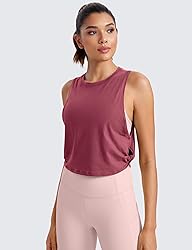 CRZ YOGA Pima Cotton Cropped Tank Tops for Women