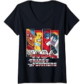 Womens Transformers 1984 Vintage Autobots Panels V-Neck T-Shirt