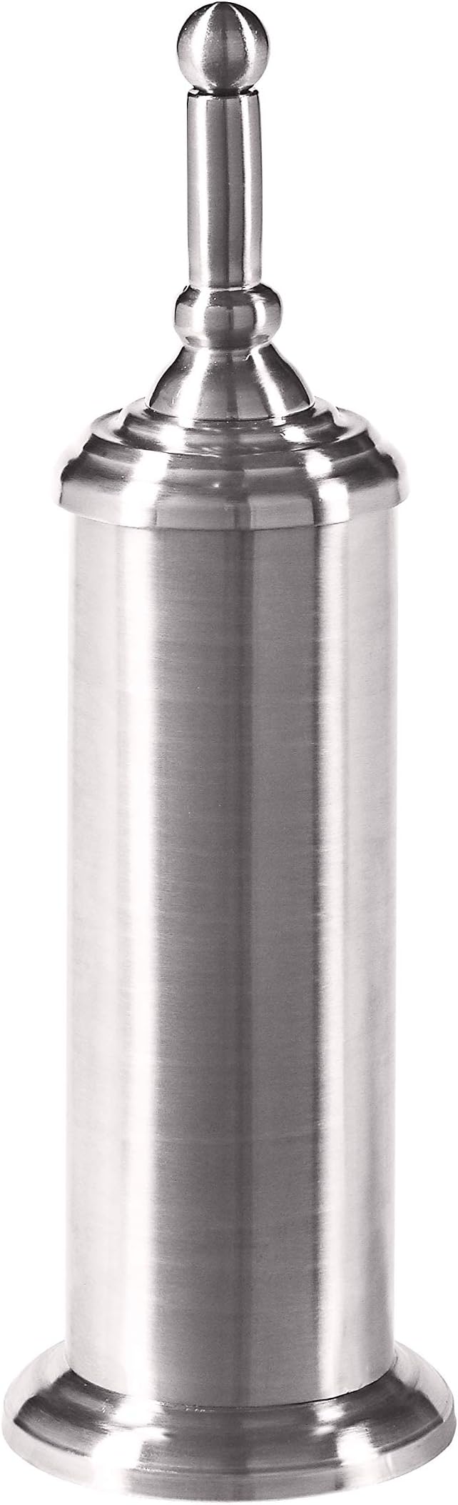 SunnyPoint Stainless Bathroom Organizer Compact FreeStand Toilet Bowl Scrub Brush Cleaner Holder