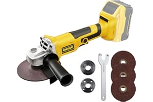 AODERTI Cordless Angle Grinder for DEWALT 20V Max Battery, 10000RPM Brushless Motor Grinder Tool, 4-1/2'' Blade, Electric Grinders Power Tools with Grinding Wheels, Flap Disc and Auxiliary Handle (Tool Only)