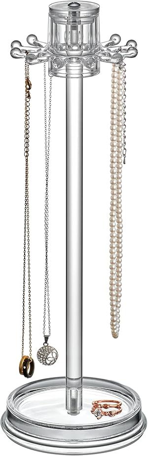 Amazing Abby - Temptation – Halskettenhalter mit drehbarem Haken-Design, Schmuck-Organizer-Ständer, Armband-Baum-Display, perfekte Aufbewahrungslösung für Halsketten, Armbänder, Ringe und mehr