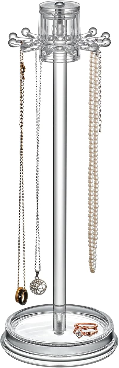 Amazing Abby - Temptation – Halskettenhalter mit drehbarem Haken-Design, Schmuck-Organizer-Ständer, Armband-Baum-Display, perfekte Aufbewahrungslösung für Halsketten, Armbänder, Ringe und mehr
