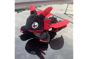 ZOLLZIRR Car Dragons Accessories, Little Flying Dragons Ornament, Dragon Car Roof Decoration with Movable Wings, 13 Inch Automotive Exterior Accessories with Detachable Design(Red Black)