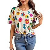 winkbay Women's Oversized Graphic Tees Summer Dressy Casual Crew Neck Short Sleeve T Shirts