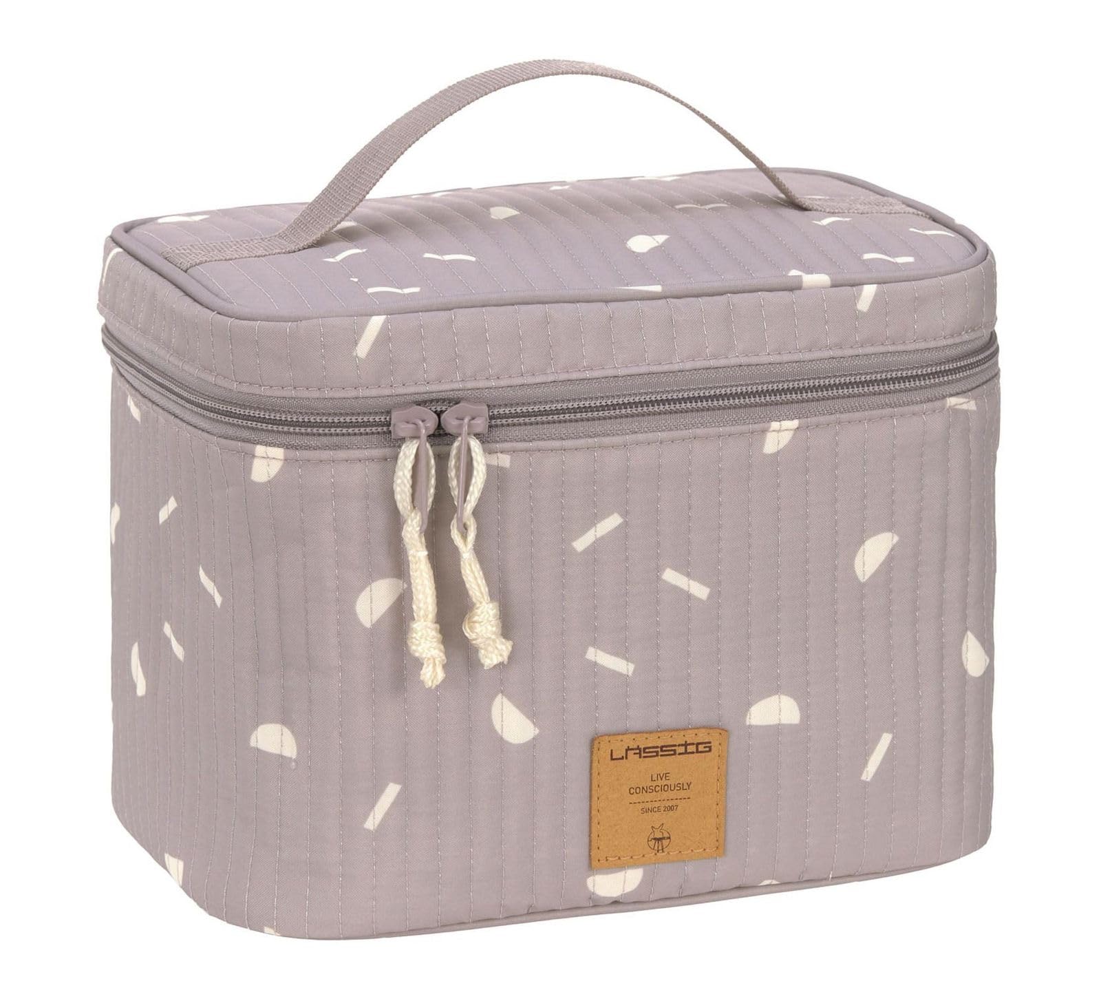 LÄSSIG Baby Changing Table Organiser Nappy Organiser to Go/Casual Nursery Caddy To Go Blocks Taupe