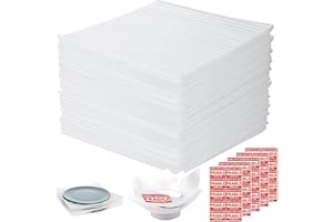 AOBOPLE 100 Pack Foam Sheets,14" x 14" Cushion Foam Wrap Sheets with Fragile Labels Cushioning Foam Sheets for Moving, Packing and Storage, Moving Supplies