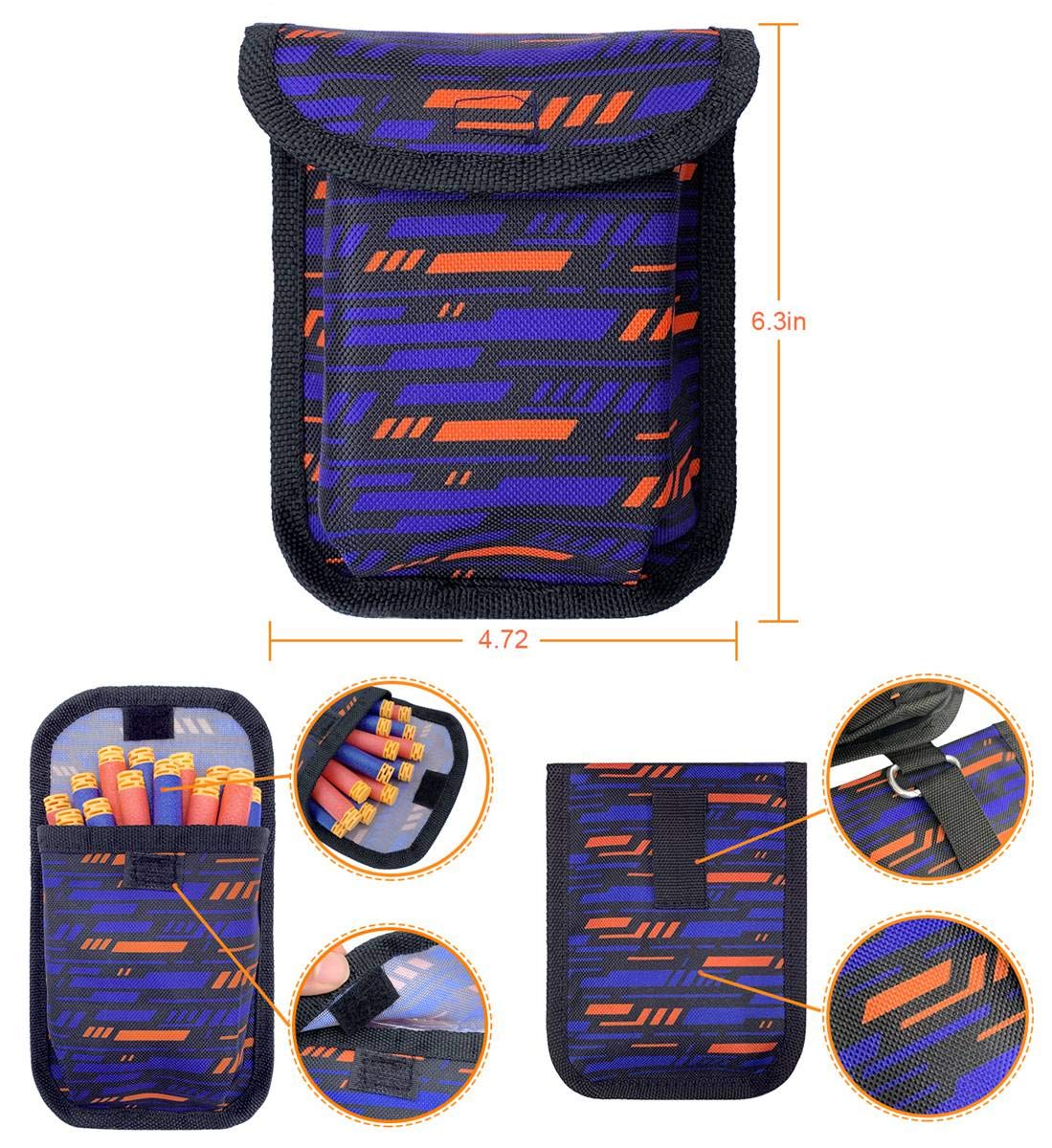 VDROL 38 Pcs Kids Tactical Vest Kit for Nerf Guns N 30 Bullets + 2 Quick Reload Clip + Protective Glasses + Face Tube Mask + Hand Wrist Bands + Darts Pouch