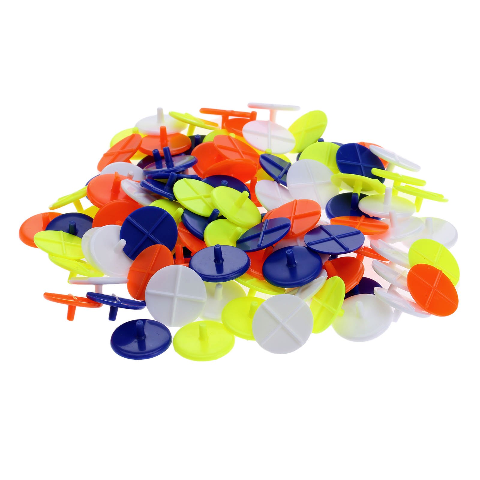 MUXSAM 100 Pcs Golf Ball Tees Position Marker Round Cross Plastic Assorted Markers