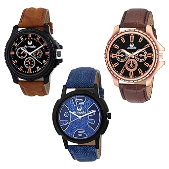 Analogue Blue Black Dial Mens Watch- AR-62118