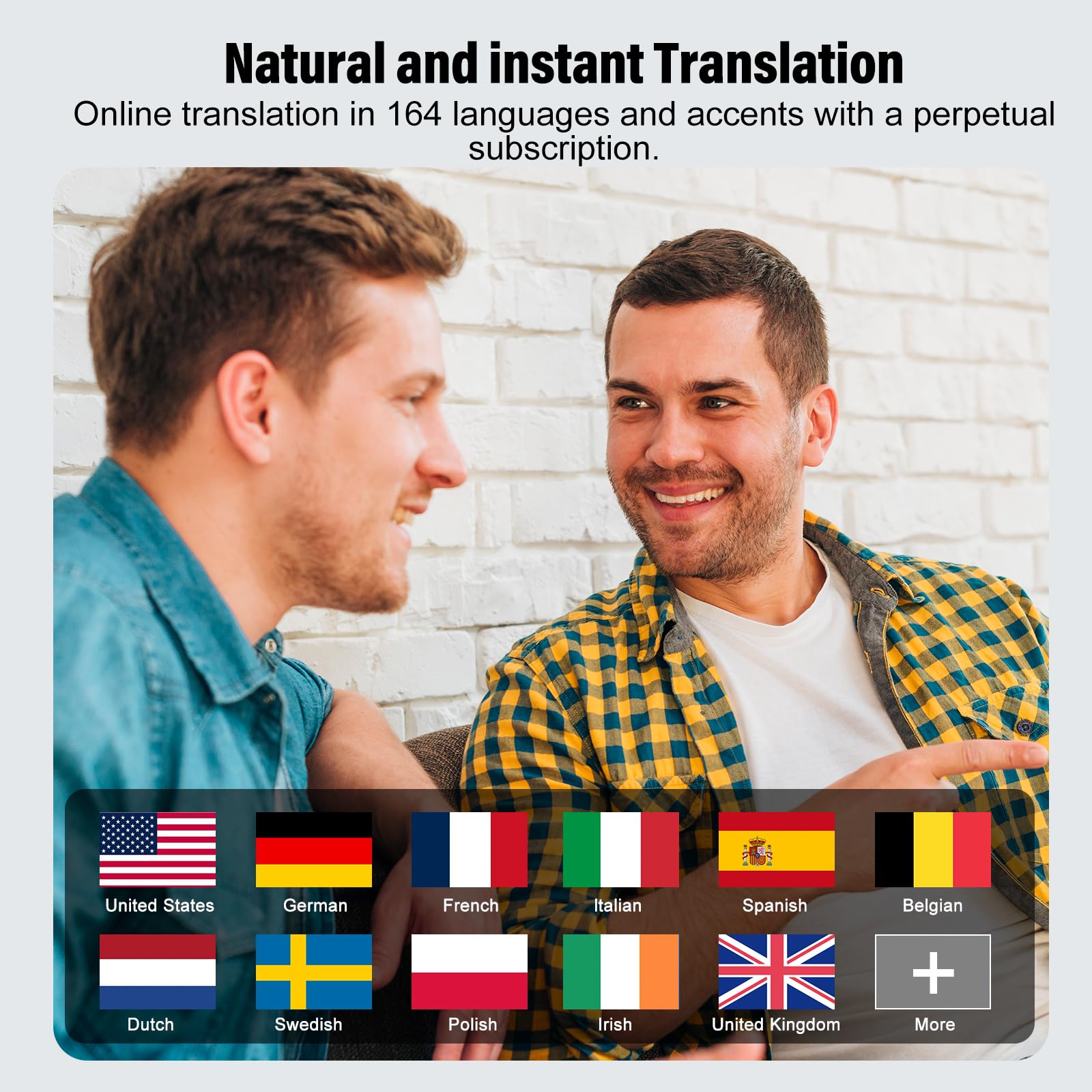 AI Language Translation Earbuds, 3-in-1 Translator Earbuds Real Time with 4 Translation Modes with APP, 164 Language Bluetooth 5.3 Headphones Translating Device for Travel/Business/Leaning, Deep Black