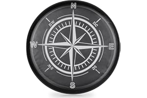 AKLFEX Spare Tire Wheel Cover, PVC Spare Tire Cover with Compass for Camper RV Trailer, Jeep,Truck, SUV, 16" (for Tire Diameter 29.92-31.1 inch)