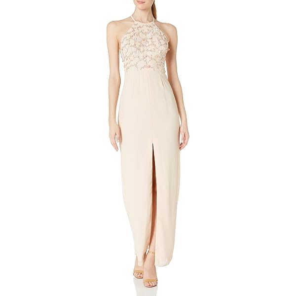 aidan mattox beaded halter dress Aidan Mattox Beaded Halter Mini Dress