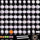 AUKUYEE Plastic Gear Set, 75Pcs Single Double Reduction Gear Worm Gear for DIY Car Robot QY12