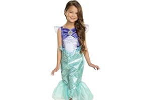 Disney Princess Disney 100 Ariel Dress Costume for Girls, Perfect for Party, Halloween Or Pretend Play Dress Up Child Size 4-6X