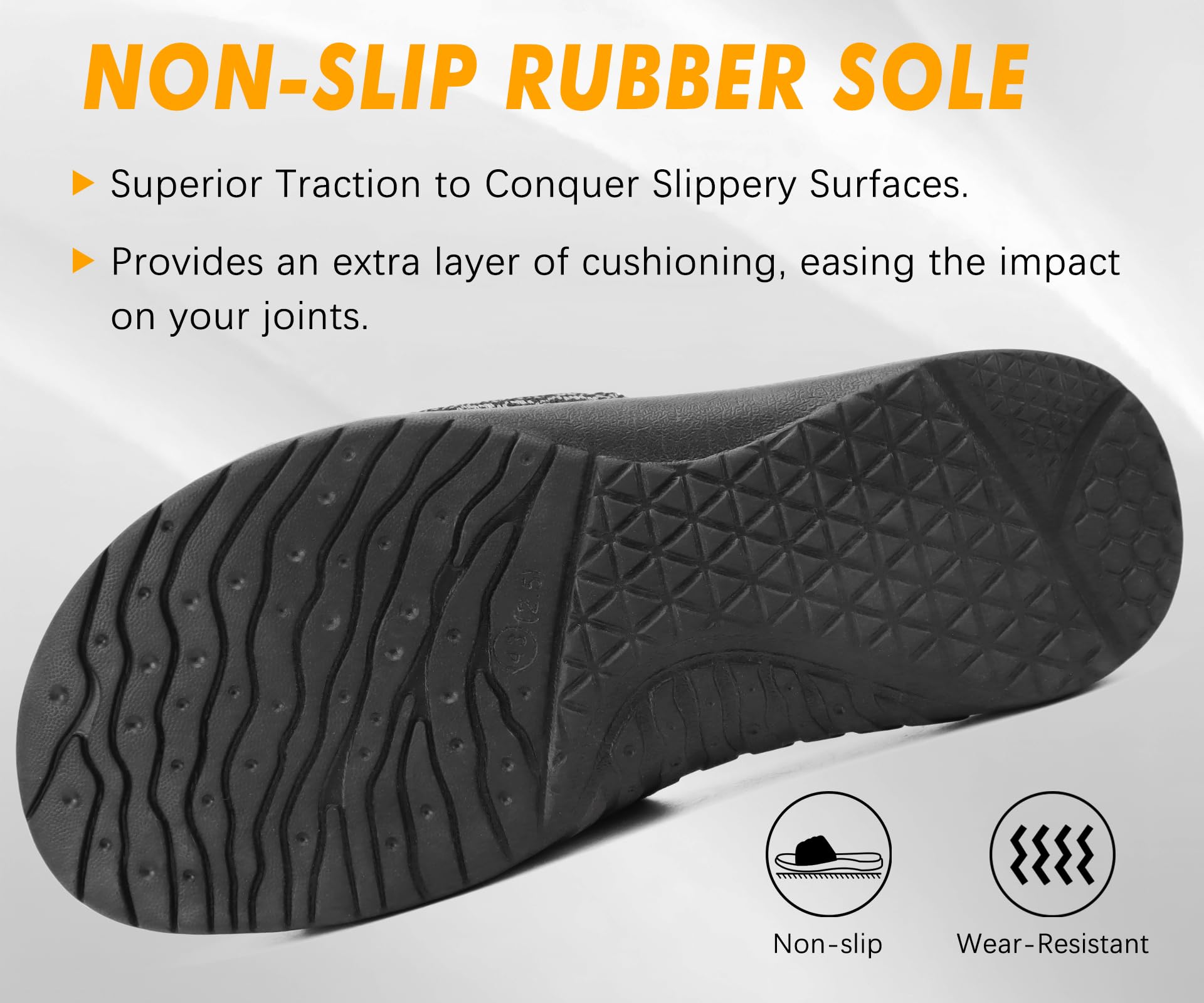 ONCAI Schwarz Dusch Badelatschen Herren mit Klettverschluss Offener Zeh Sports Badesandalen Sommer Freizeit Sandalen Hausschuhe Weich Gummifußbett Pantoletten Größe 44 5