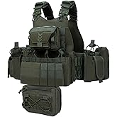 YAKEDA Outdoor Training Vest With PALS System MultiFunctional MOLLE Quick Release Vest- For Hiking, Camping Training