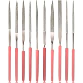 KALIONE 10Pcs Diamond Needle File Set, Model Files Mini Metal File Diamond File Set, Metal File Set Hand Tools, Miniature and Model Files, Small File Jewelry Stone Carving Tools(2x100mm)