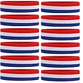 ONUPGO Sweatband Headbands for Men & Women -12PCS Sports Headbands Moisture Wicking Athletic Cotton Terry Cloth Headband for Tennis,Basketball,Football,Gym,Working Out