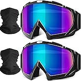 Motorcycle Goggles, Dirt Bike Goggles ATV Offroad Riding Motocross Protective UTV Helmet Glasses for Adults Youth Kids