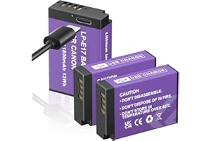 Mspalocell 3 Pack Canon LP-E17 Battery,1800mAh Replacement LP-E17 Batteries with Type-C Direct Charging for Canon RP Rebel SL