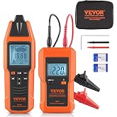 VEVOR Underground Cable Locator, 8 Ft Max Detect Depth Cable Tester, 12 to 600V (NVC) Wire Tracer Break Detector Finder, 6561Ft Detect Length for Electrical Circuits Pipelines Dog Fence Buried Cables