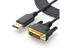 DTEEDCK DisplayPort to DVI Cable 10ft, DP Display Port to DVI Cable Adapter Male to Male Cord for Monitor Desktop Laptop Projector HDTV Compatible with Lenovo HP ASUS Dell...